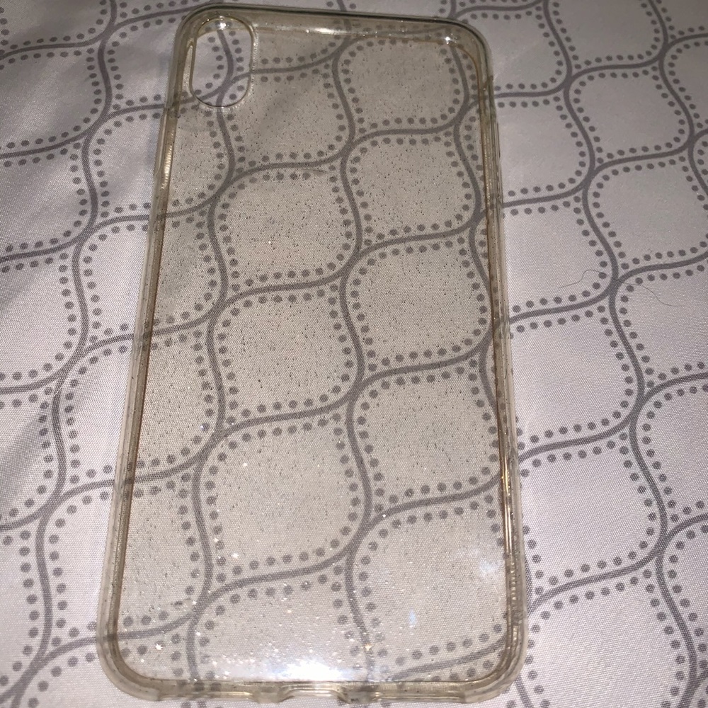 iPhone XS Max clear glitter case